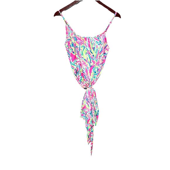 Lilly Pulitzer Size M Palm Reader Dusk Belted Romper - Picture 3 of 11